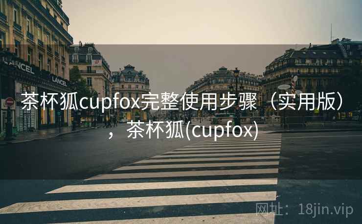 茶杯狐cupfox完整使用步骤（实用版），茶杯狐(cupfox)