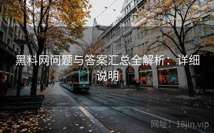 黑料网问题与答案汇总全解析：详细说明