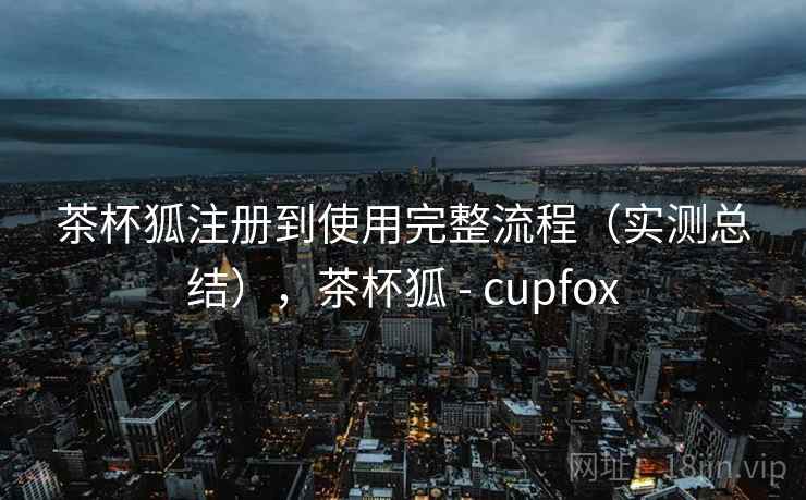 茶杯狐注册到使用完整流程（实测总结），茶杯狐 - cupfox